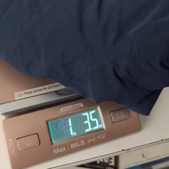 Marine Layer Milie Navy Blue Raincoat Hooded Lightweight Coat Large snap/zip New - Picture 15 of 16